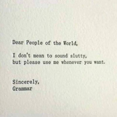 Dear Grammar