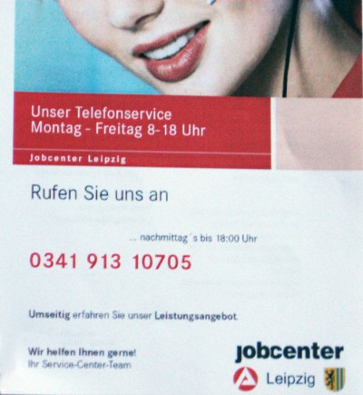 Deppenapostroph Jobcenter Leipzig