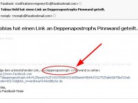 Deppenapostroph bei Facebook
