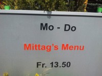Mittag’s Menu