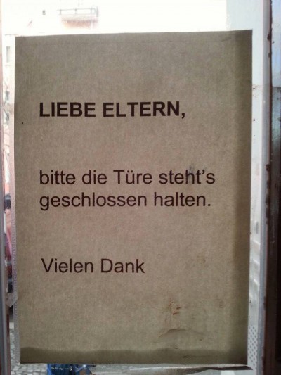 Tür stehts geschlossen halten